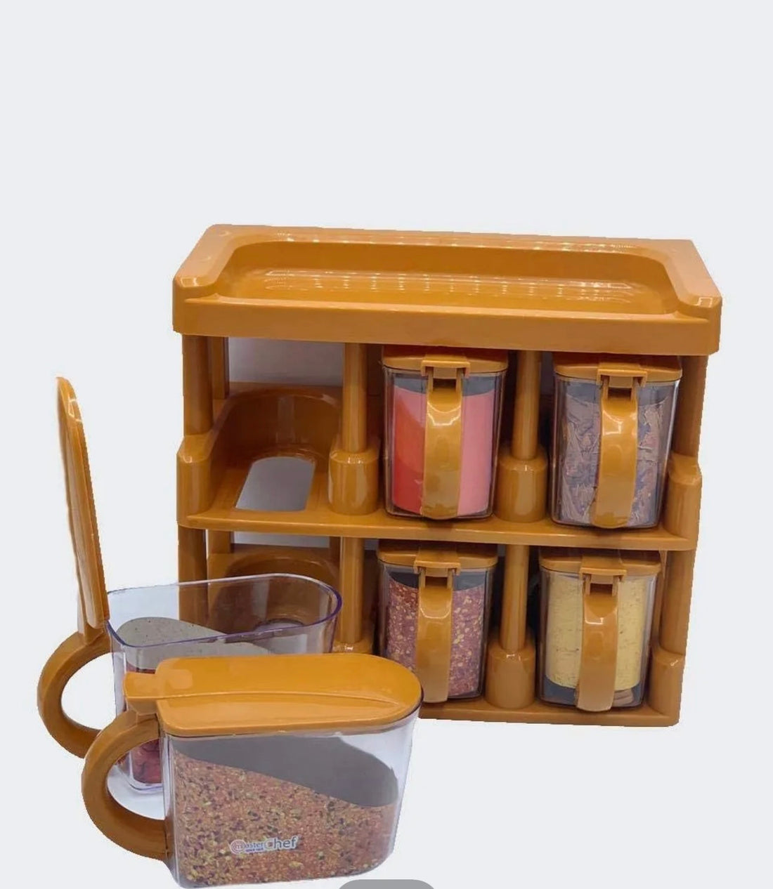 Master Chef Spice Rack - 6 Jar Set for kitchen in Random color