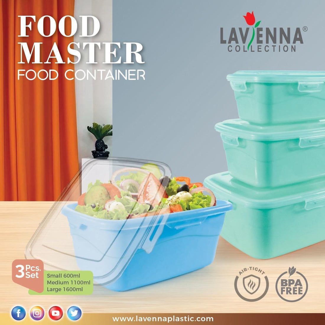 Lavenna food master 3pc set